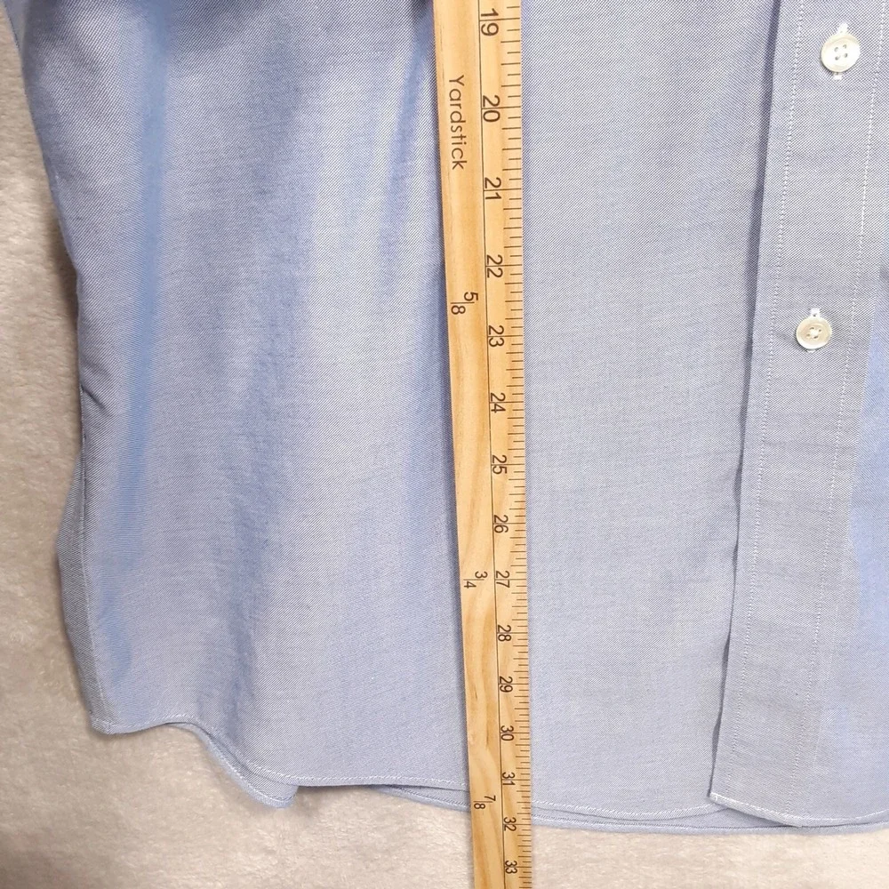 Brooks Brothers 346 Mens Duo Tone Short Sleeve Button Shirt Sz.Large/Light Blue - Picture 7 of 8